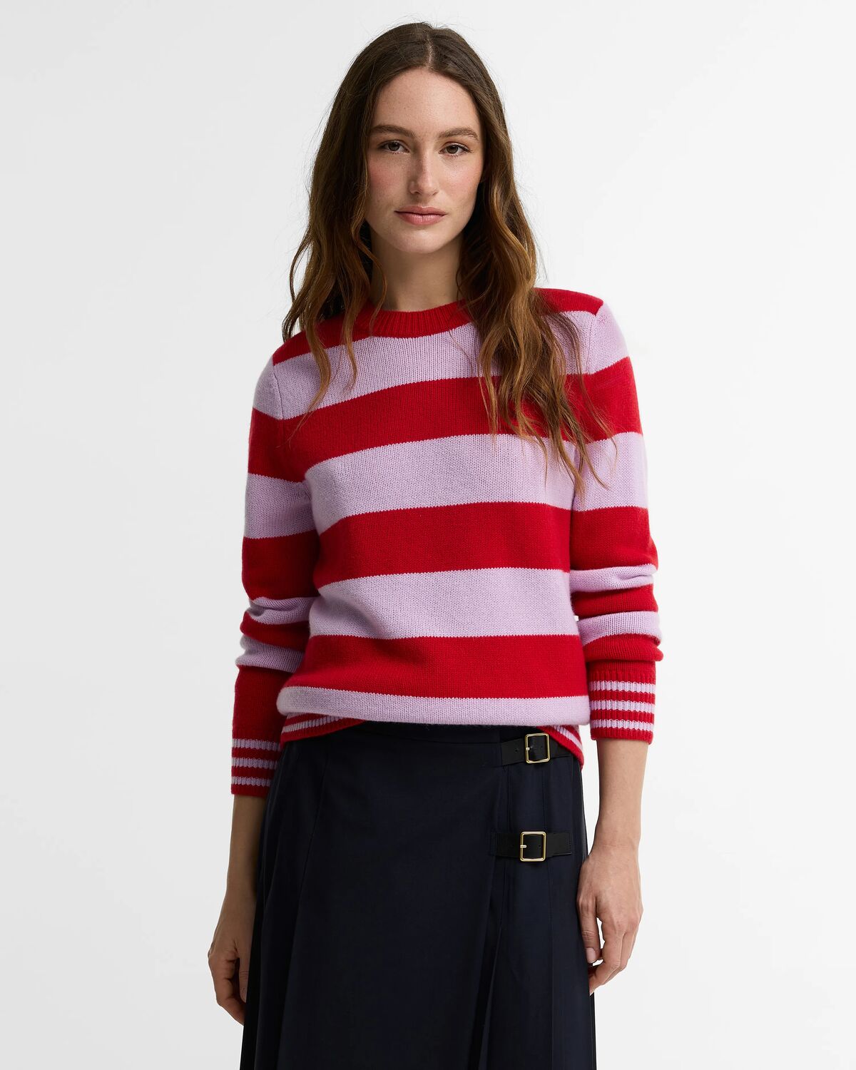 Woodhouse Striped Cashmere Blend Knitted Jumper