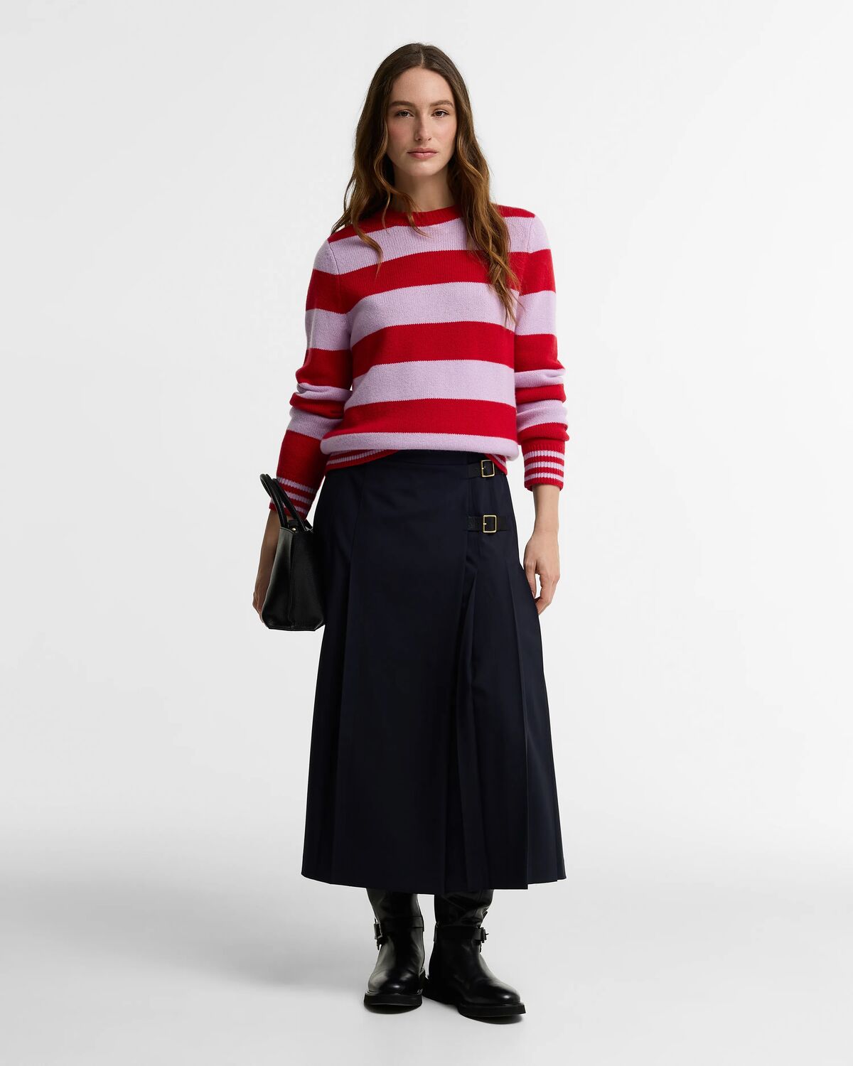 Woodhouse Striped Cashmere Blend Knitted Jumper