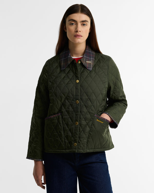 Icons Tartan Collar Cropped Liddesdale Quilted Jacket - RRP £169