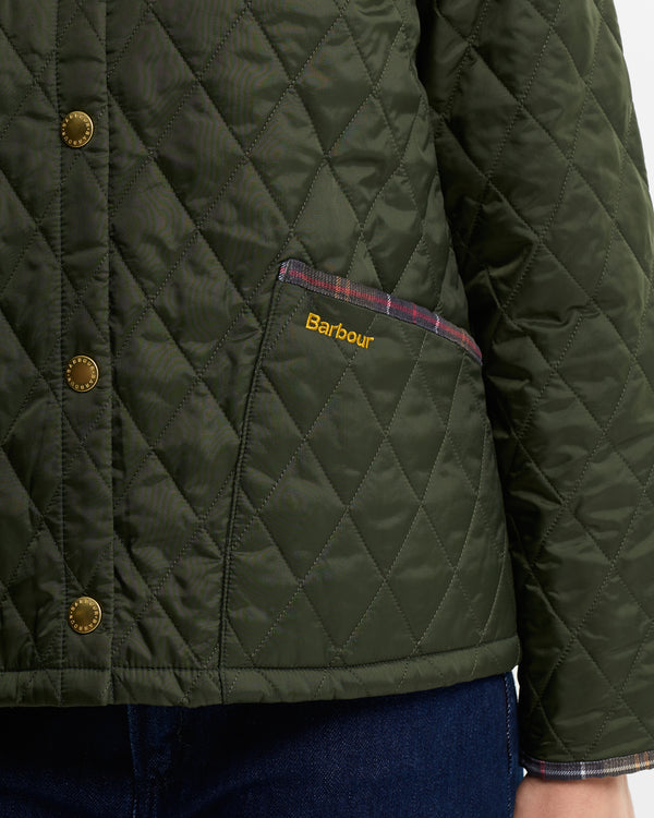 Icons Tartan Collar Cropped Liddesdale Quilted Jacket - RRP £169
