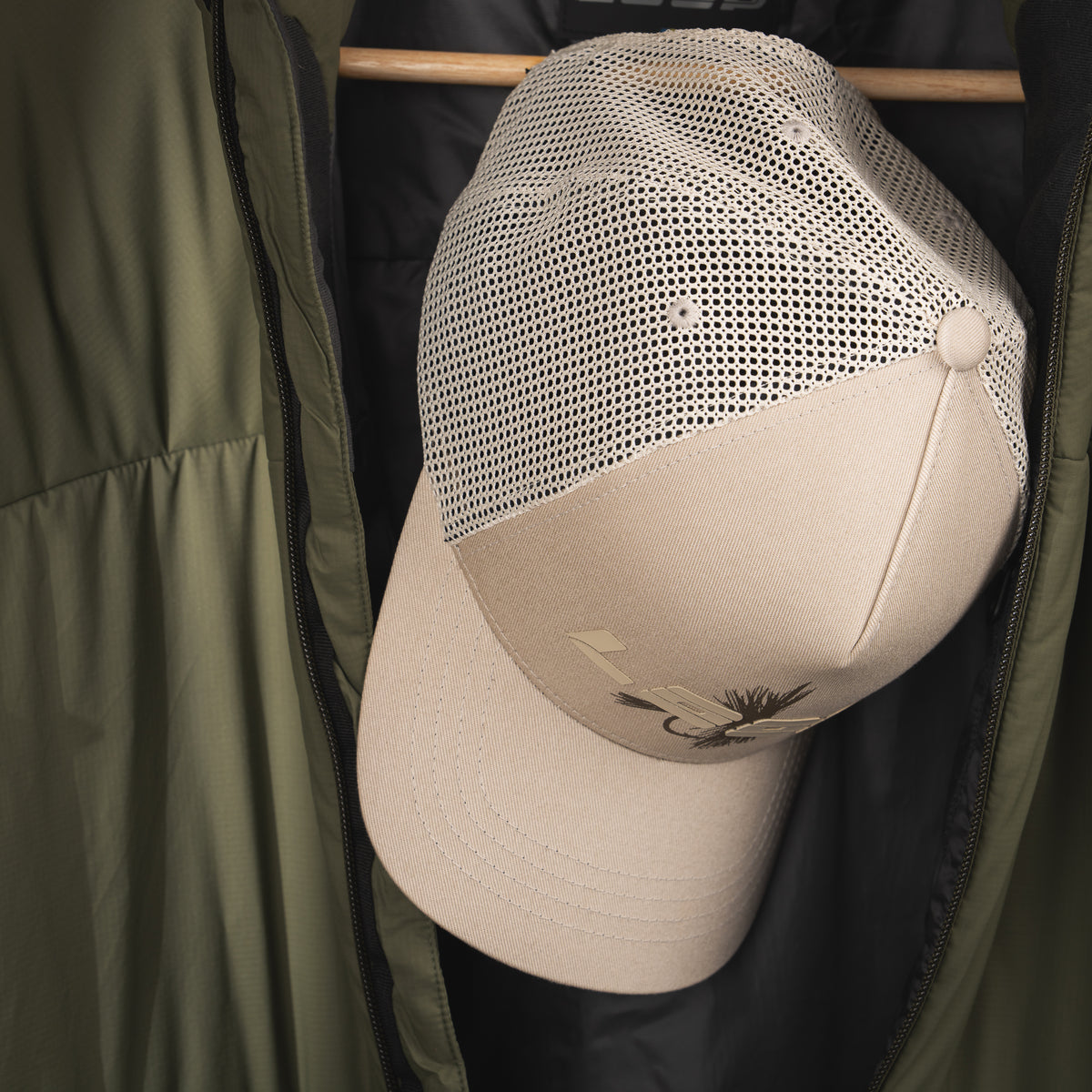 Fly Trucker Cap in Khaki