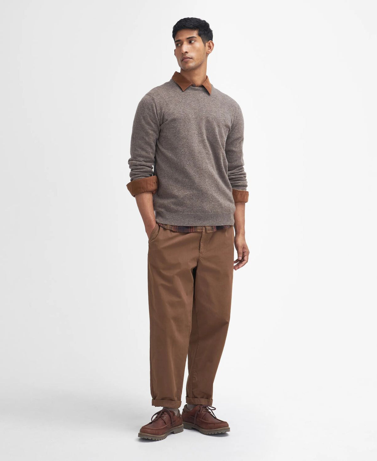 Essential L/wool Crew Neck - Various Colurs