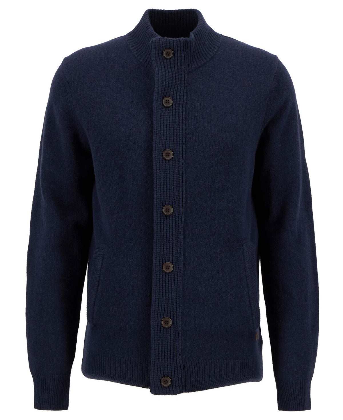 Essential Patch Zip Through Knitted Jumper