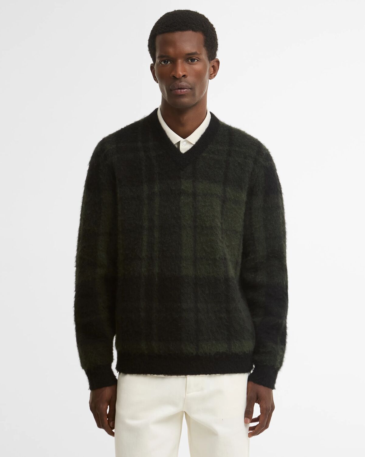 Hunham Tartan V-Neck Jumper