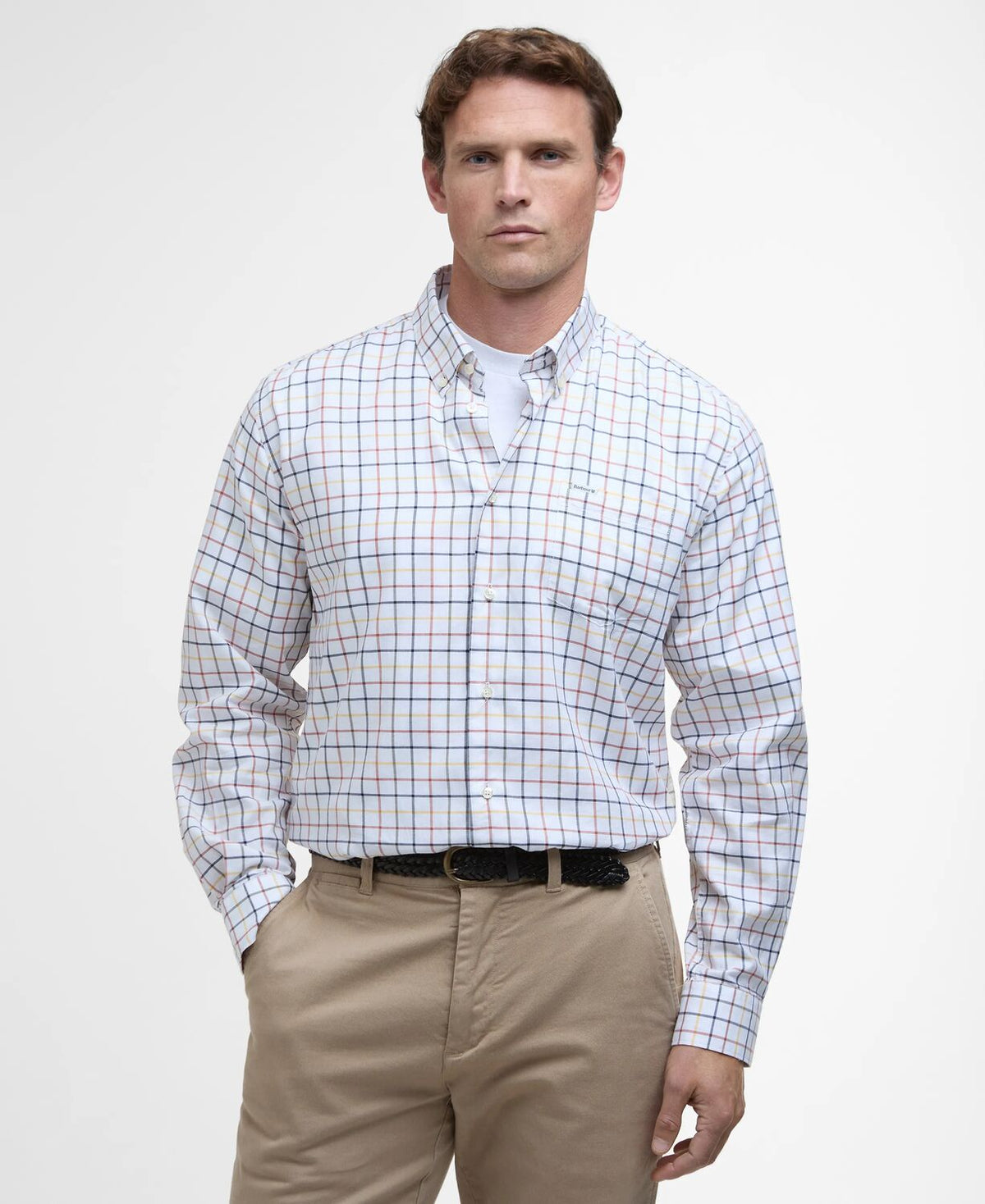 Caswell Tattersall Regular Fit Shirt - Navy