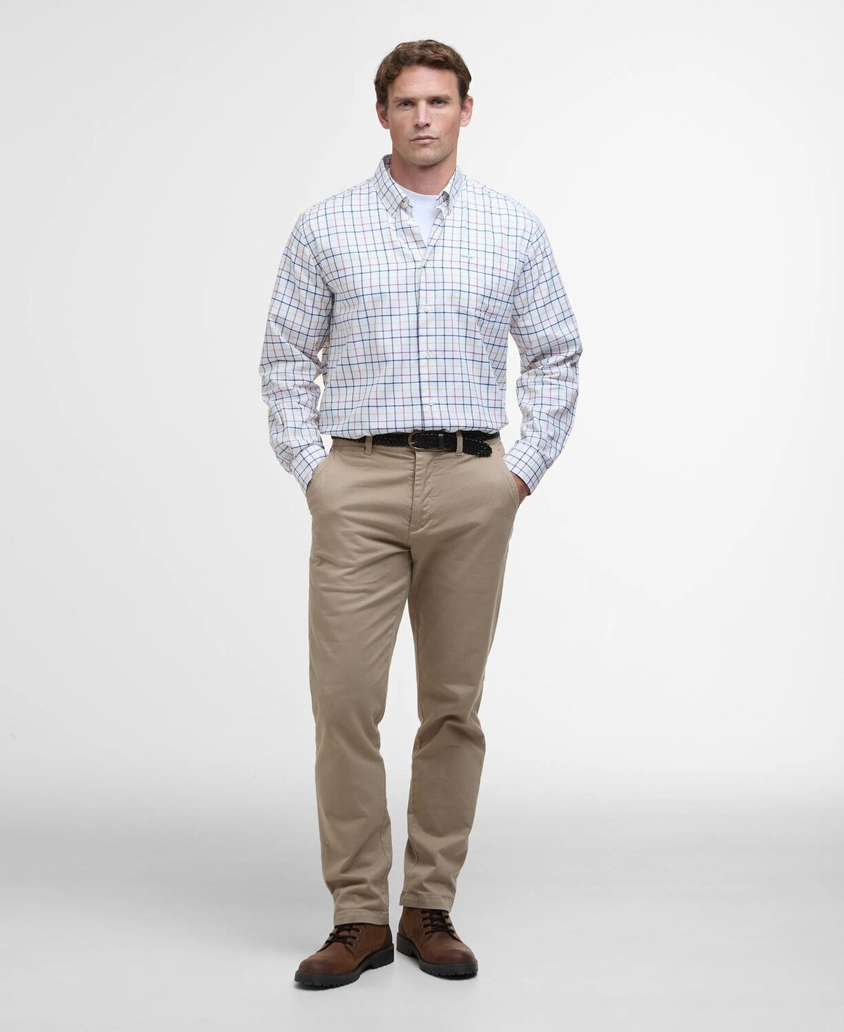 Caswell Tattersall Regular Fit Shirt - Navy