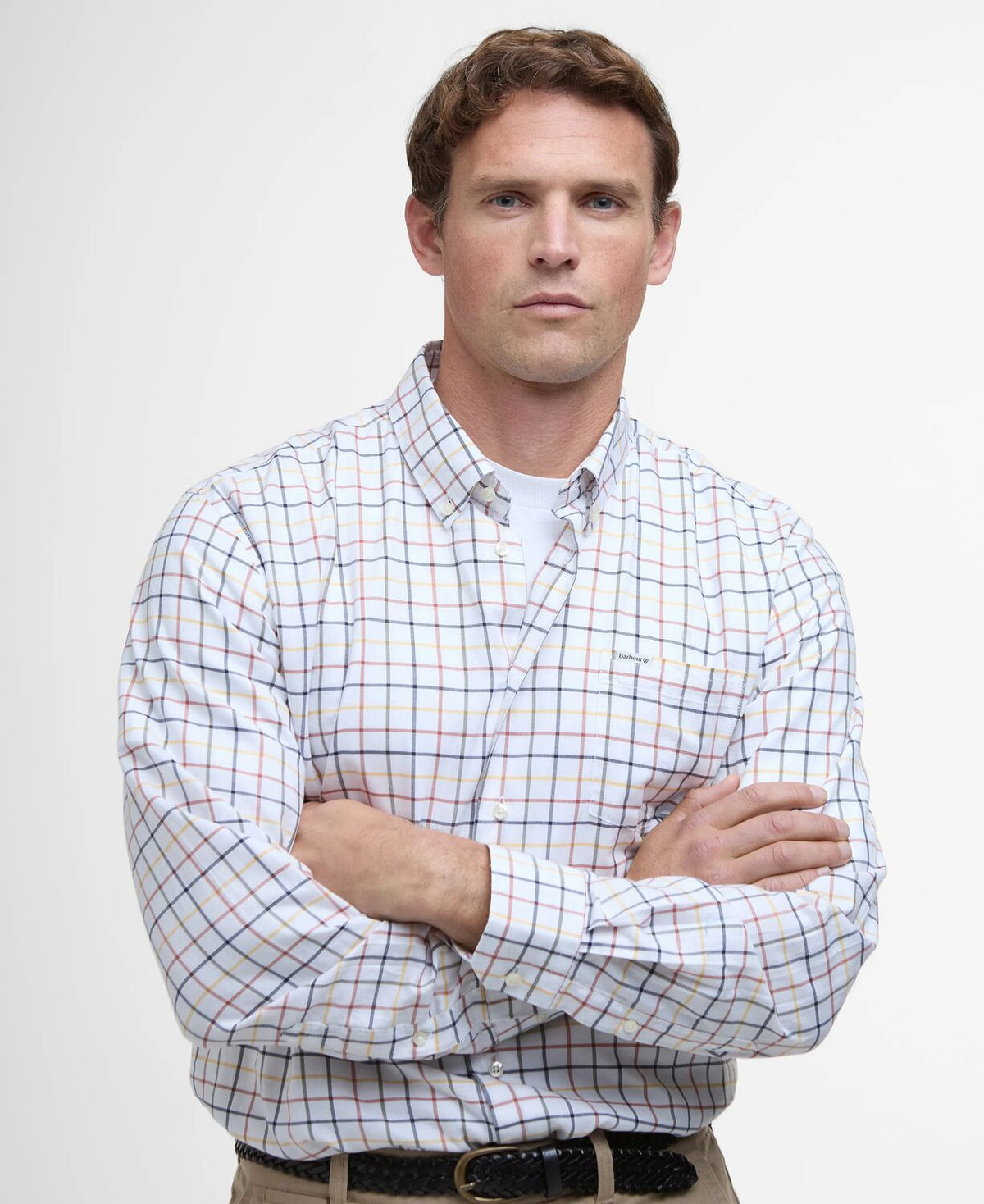 Caswell Tattersall Regular Fit Shirt - Navy