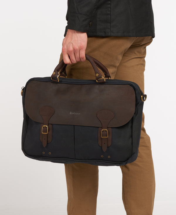Waxed Leather Briefcase