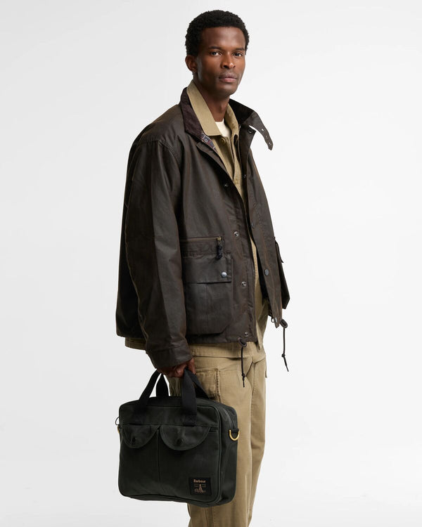 Field Wax Laptop Crossbody Bag - Sage