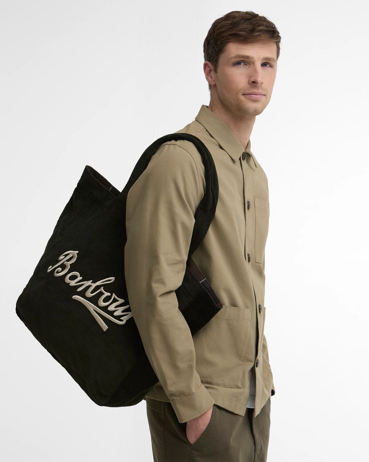 Carrick Cord Tote Bag - Sage