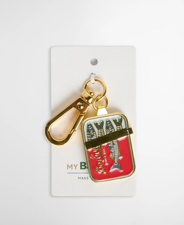 Barbour Sardine Tin Keychain Fob