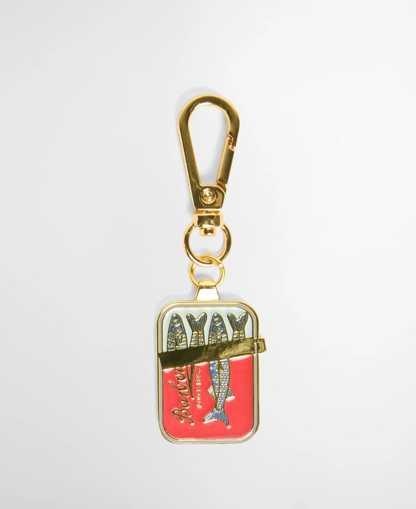 Barbour Sardine Tin Keychain Fob
