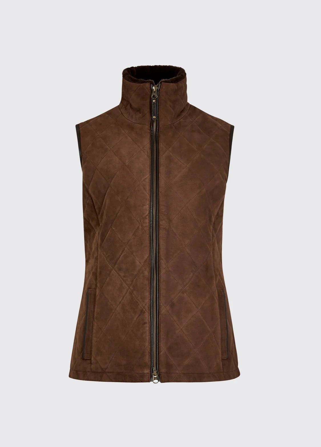 Ballyhale Women's Suede Gilet - Walnut