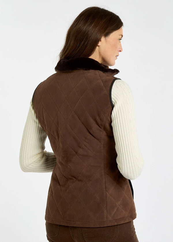 Ballyhale Women's Suede Gilet - Walnut