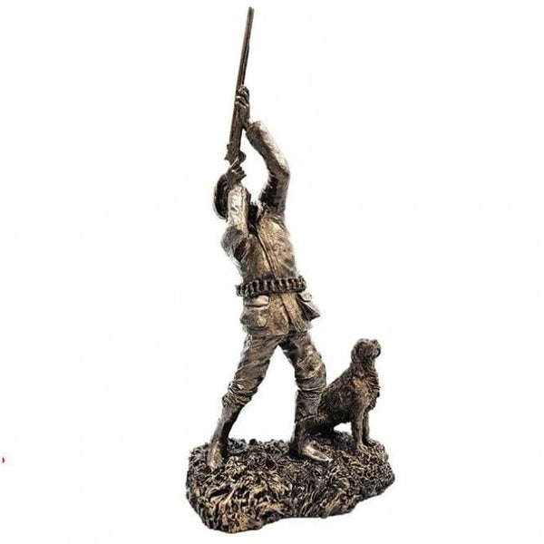Patina Bronze Sculpture - Medium Highbird with Spaniel
