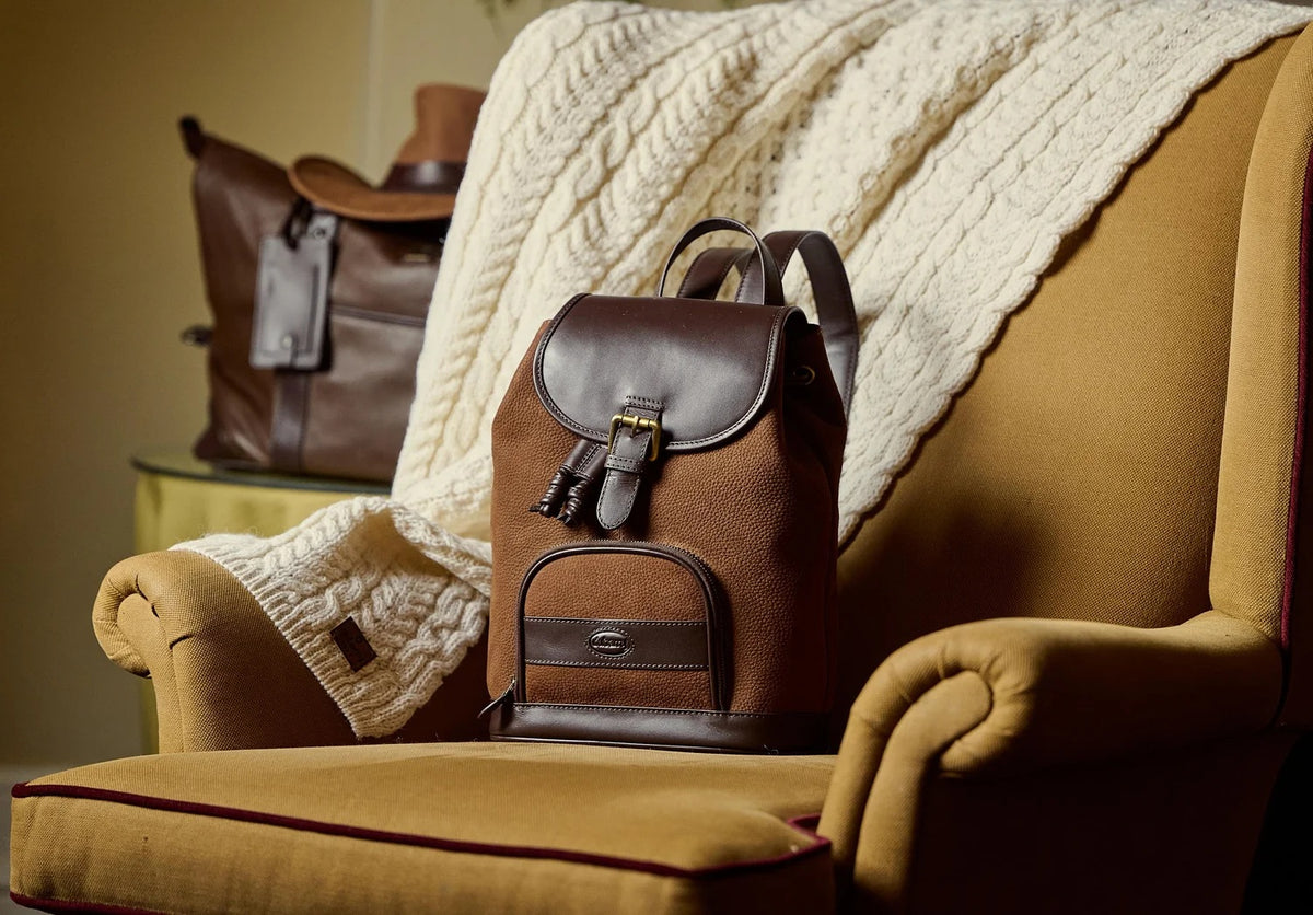 Dunross Leather Backpack - Walnut