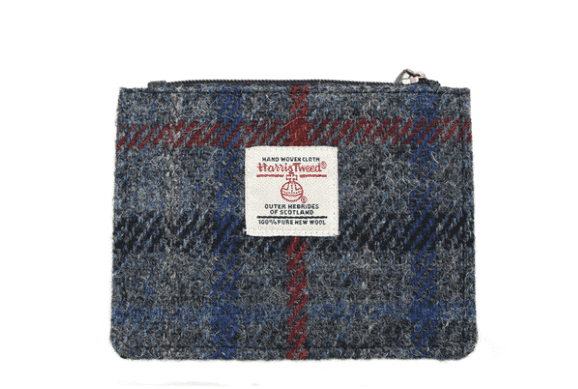 Rory Harris Tweed Coin/Card Wallet - Grey Check