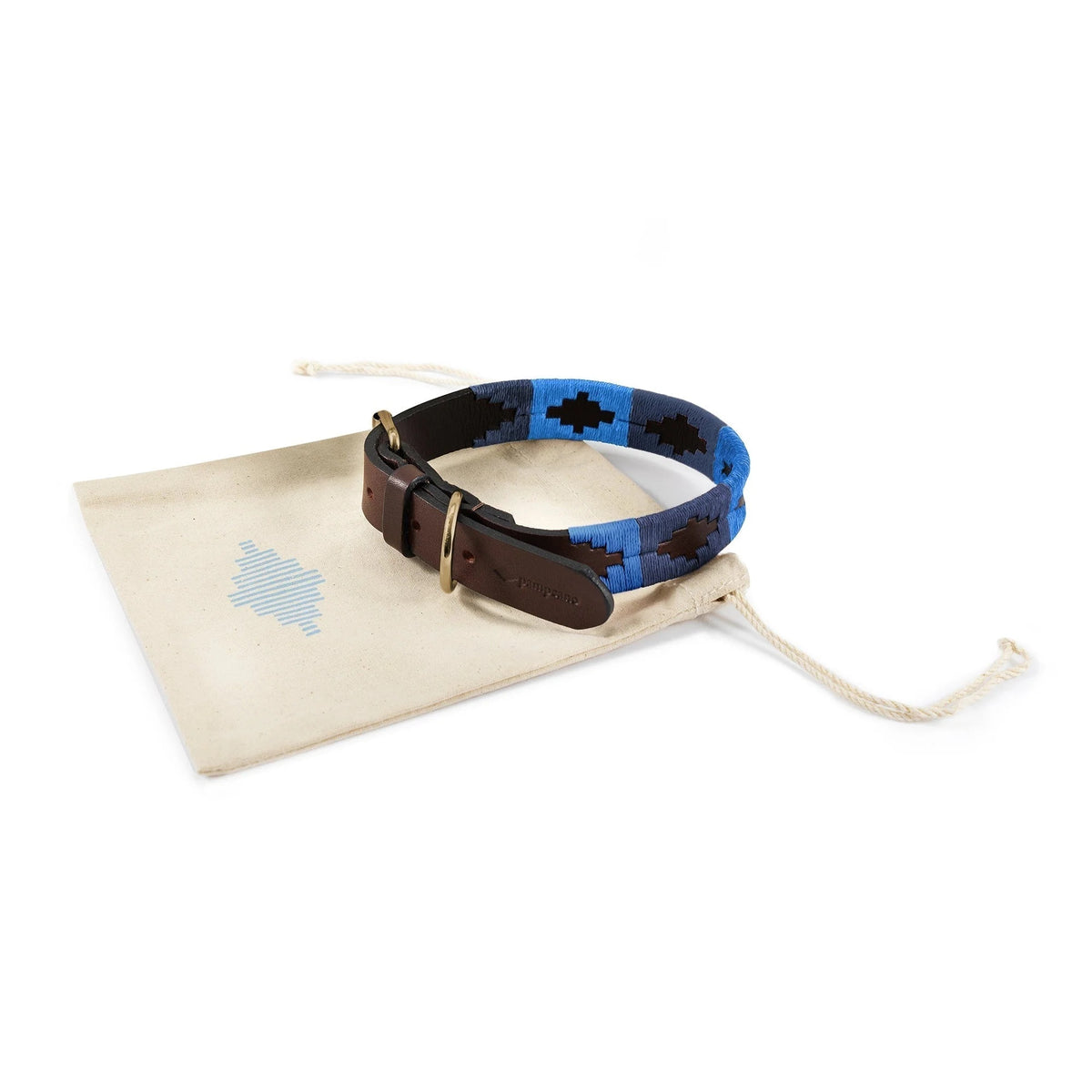 Leather Dog Collar - Azules