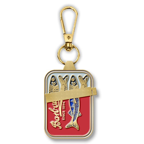 Barbour Sardine Tin Keychain Fob
