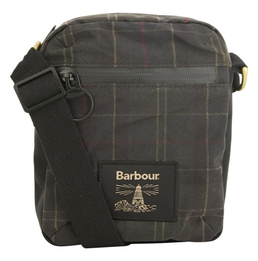 Field Tartan Wax Crossbody Bag - Dark Classic Tartan